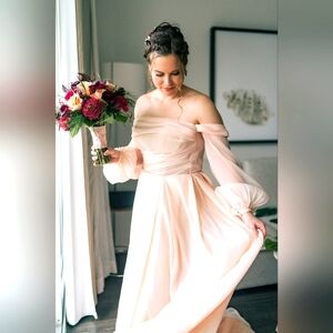 Light Peach Wedding Dress